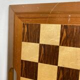 Wooden chess and backgammon set