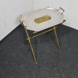 Vintage metal folding side table
