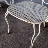 Pair of solid iron garden armchairs ep 1950