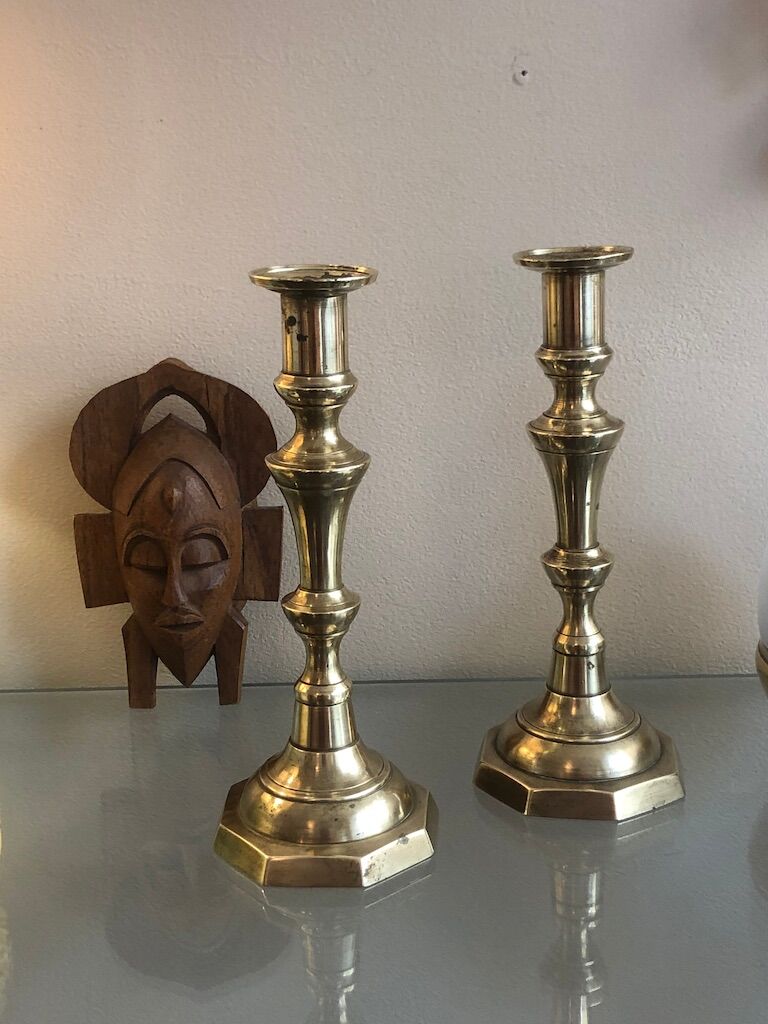 Couple of brass candlesticks