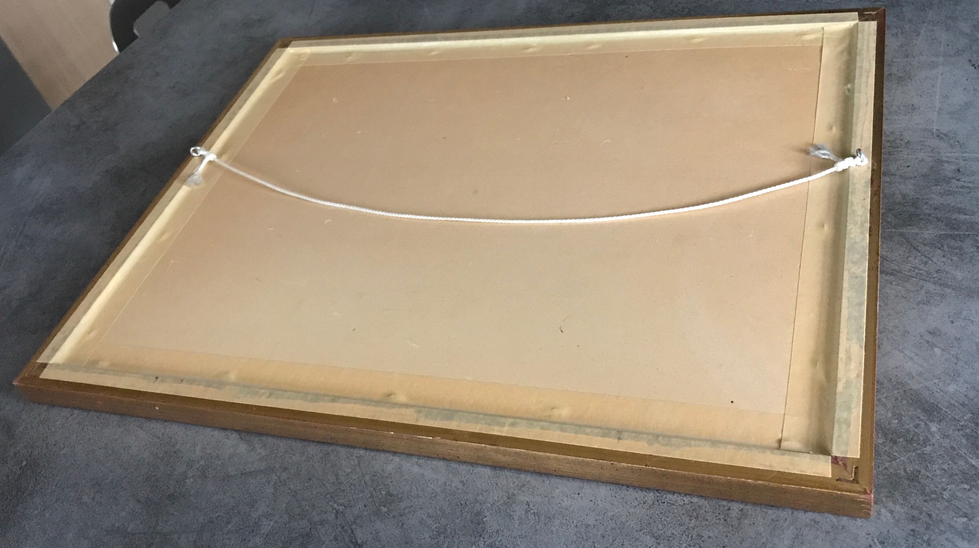 Aquarelle marine signed trannod wood frame