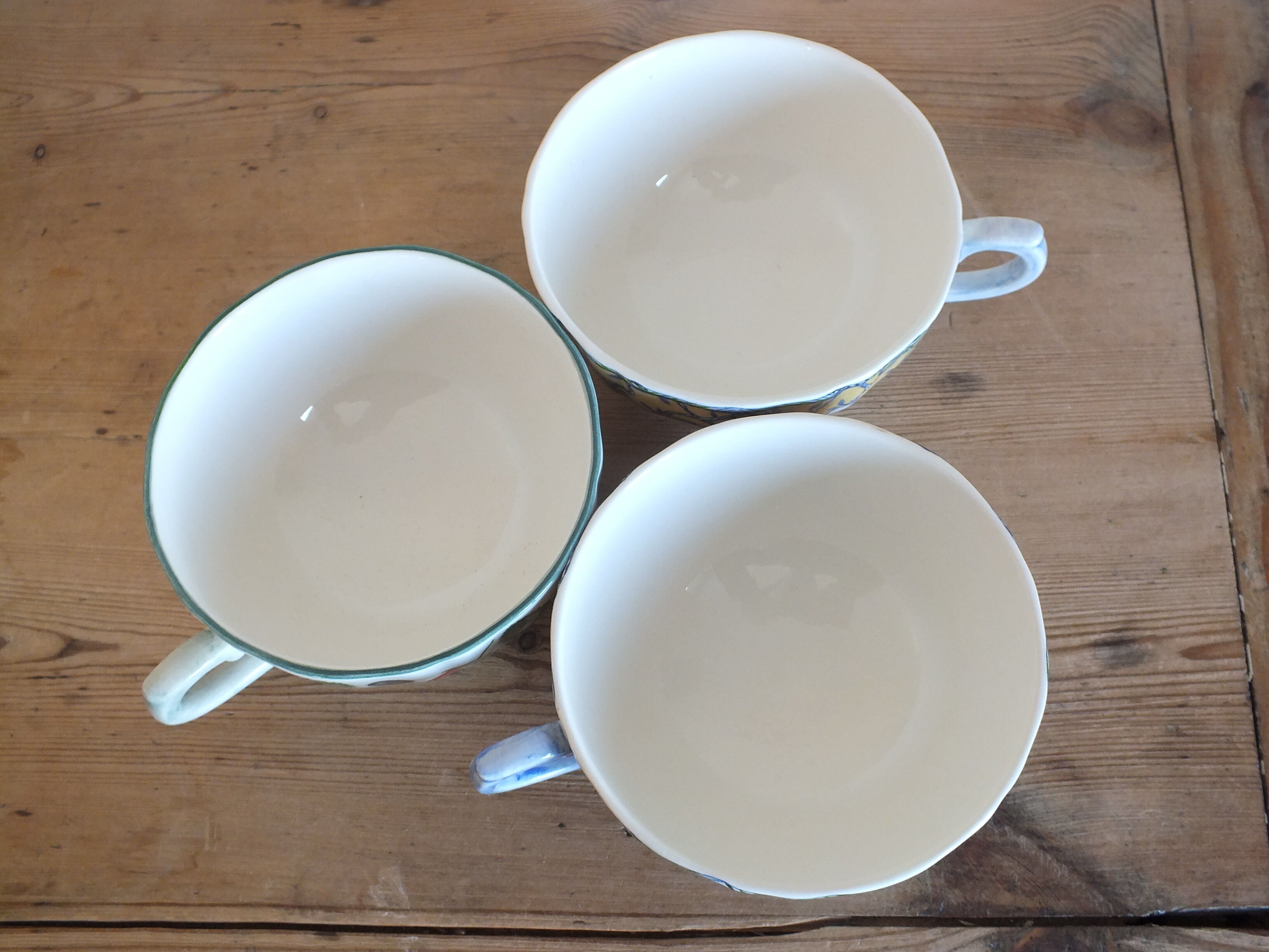 Trio of cups in Gien earthenware