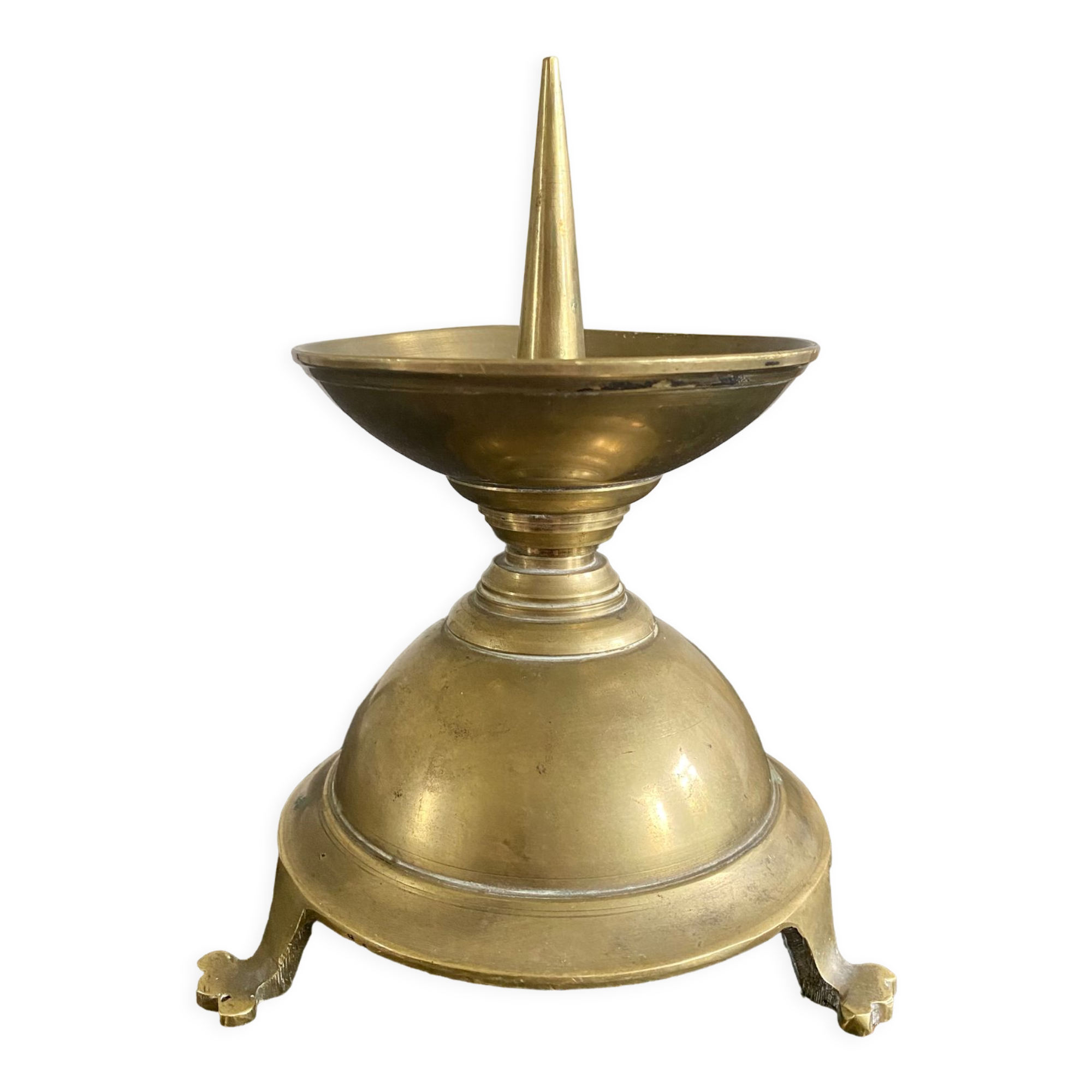 Brass church candle holder