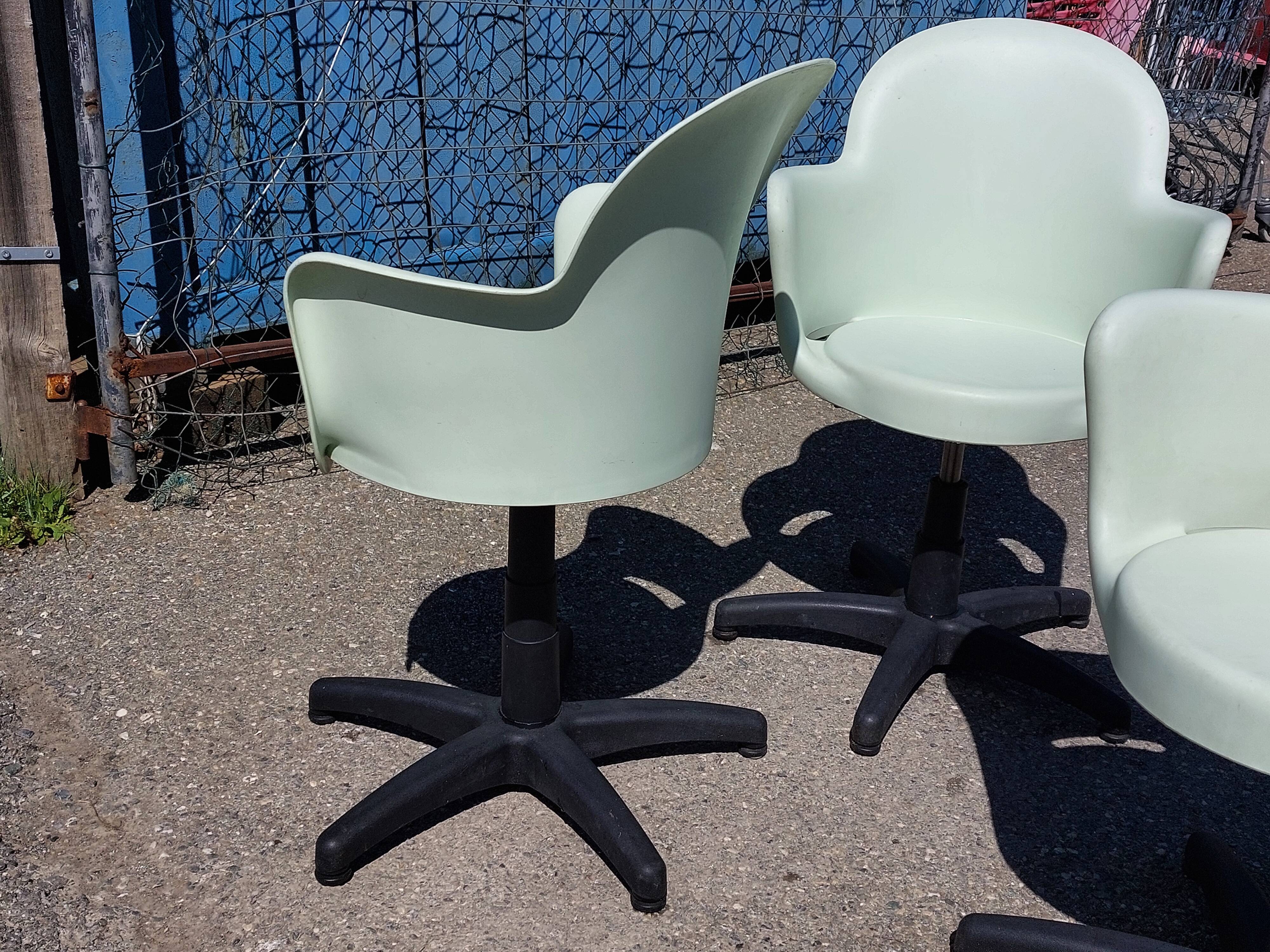 3 Gogo office chairs – Marcello Ziliani for Sintesi – Italy 1980s
