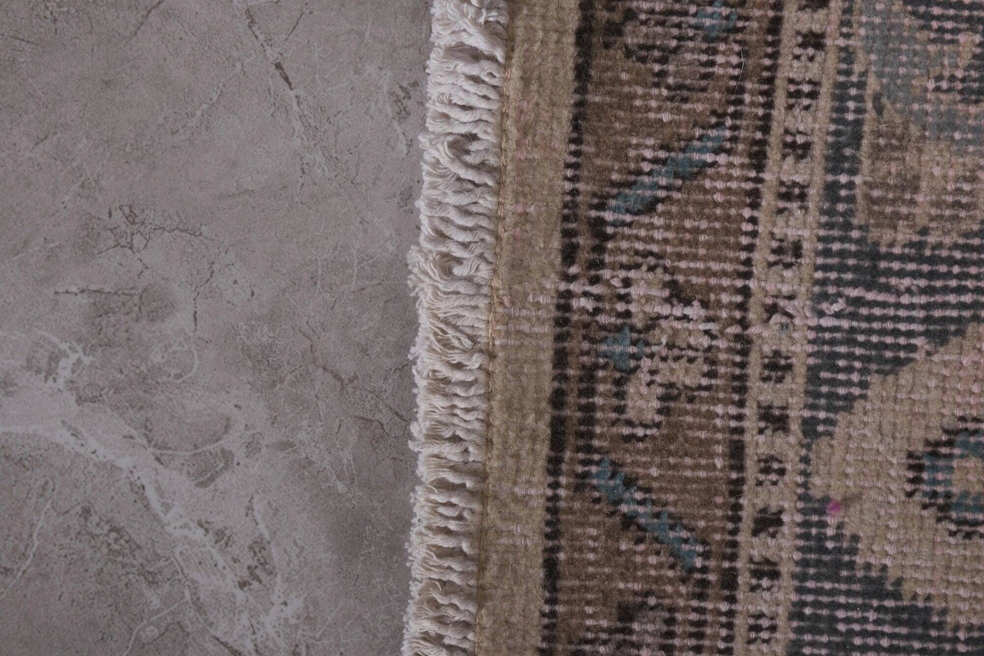 Vintage Turkish hallway rug 86x746 cm