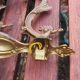 Vintage rams head French Bronze Wall Sconces wall lights C1930s Pair