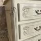Louis XV style chest of drawers in patinated cherry wood and raw wood top