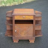 Art Deco wooden bedside table, vintage wooden furniture, side table