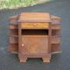Art Deco wooden bedside table, vintage wooden furniture, side table