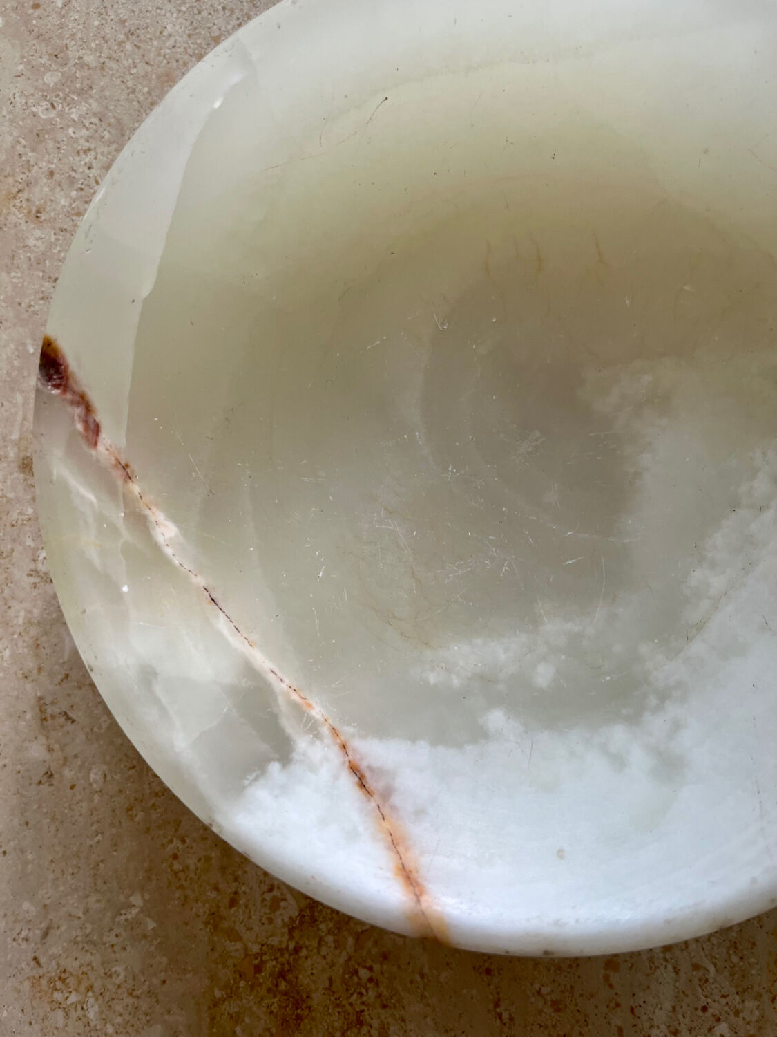 White onyx pocket tray