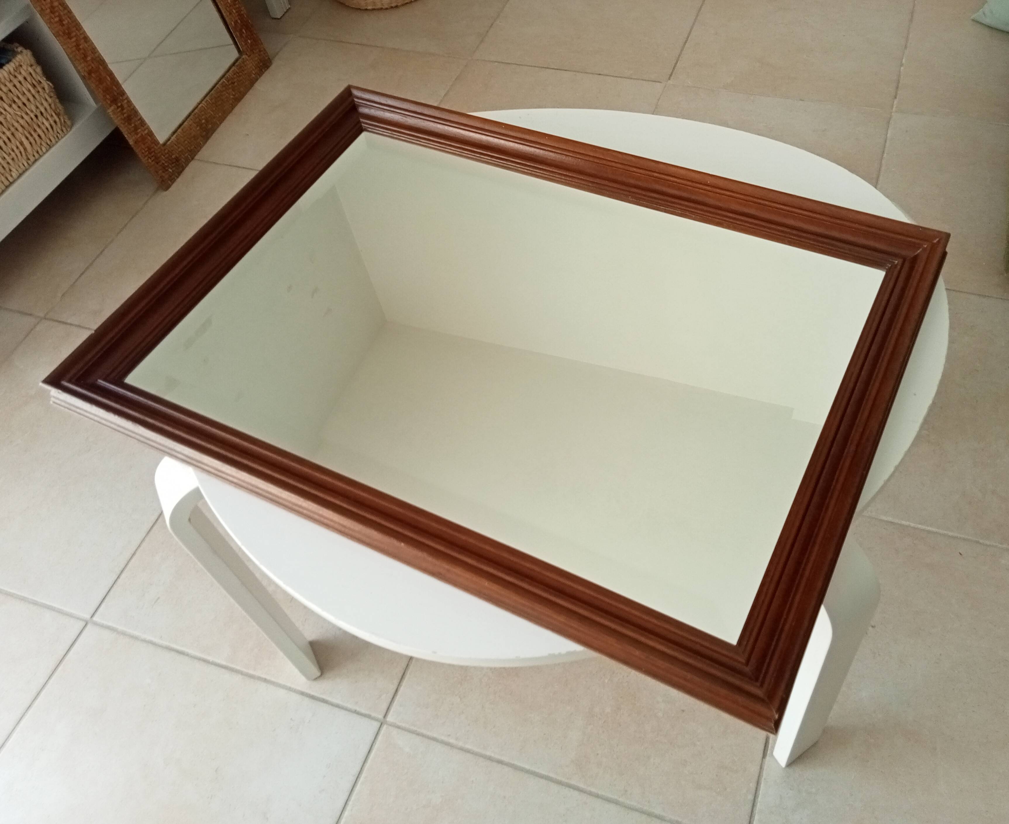 Vintage Italian mirror, beveled glass, 1960s