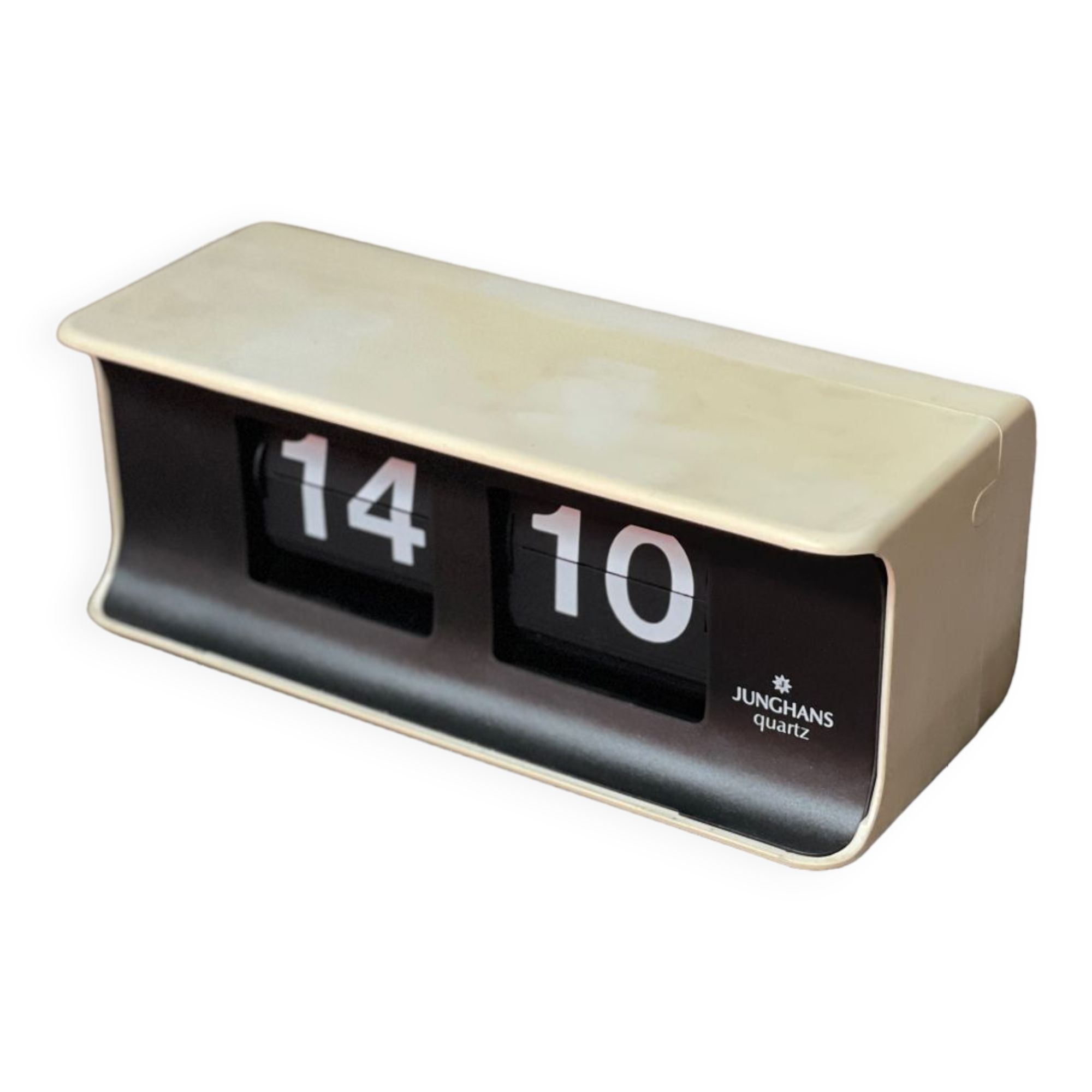 Vintage clock with flip flap junghans