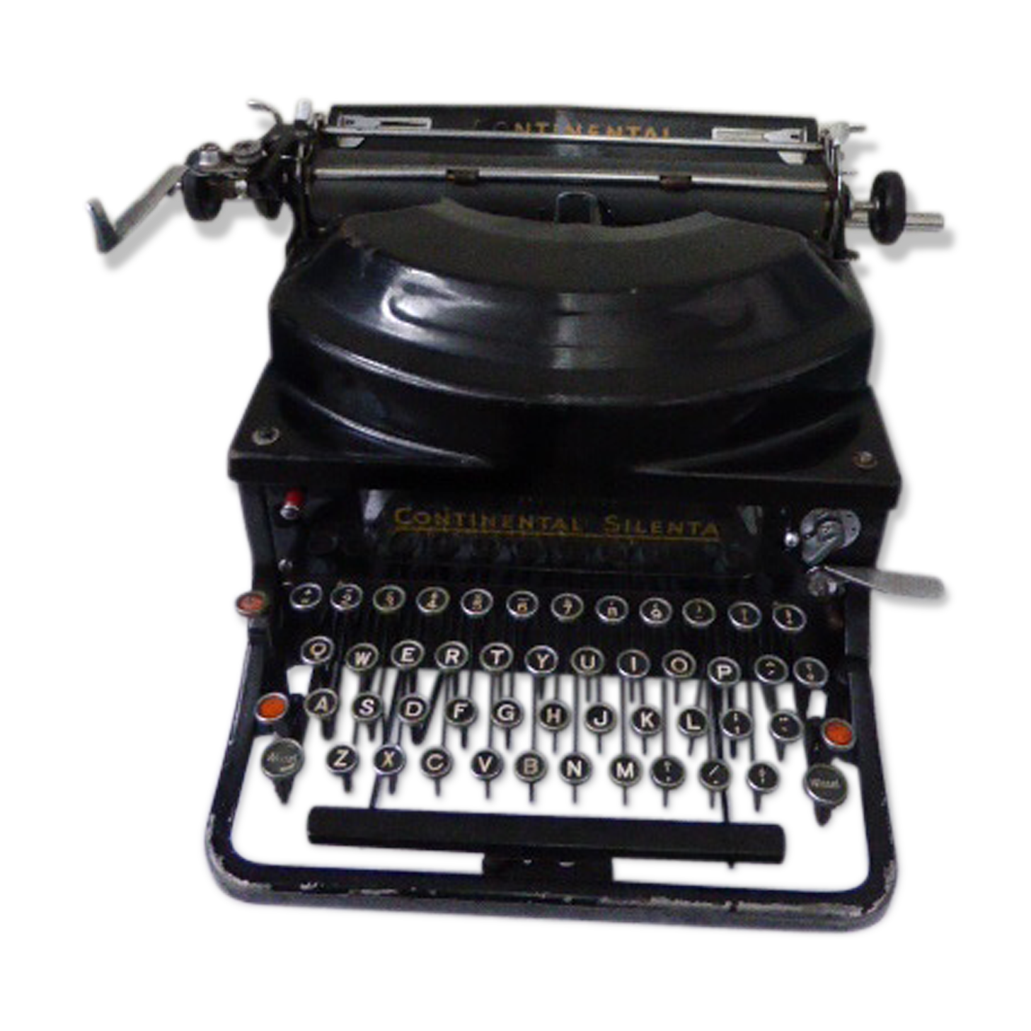 Typewriter, Typewriter Silenta Continental, made in Germany in 1937, Art Deco