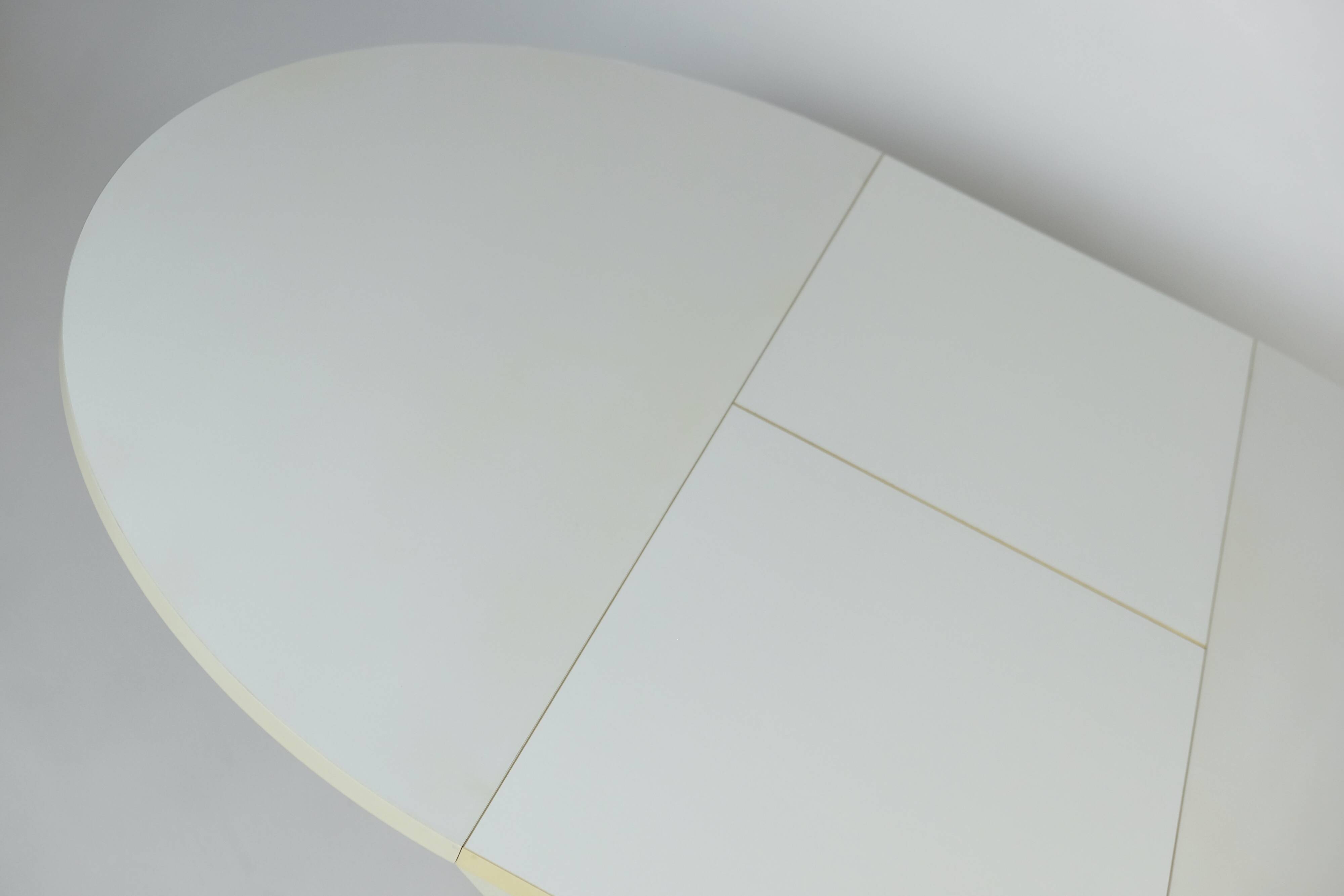 Vintage Dining Table Round Extandable 70s Space Age