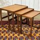 Set of 3 English nesting tables by the brand Gplan from the 1970s in