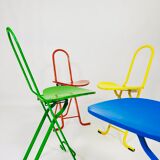 Dafne folding chair (colorful set) designed by Gastone Rinaldi
