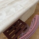 Travertine dining table