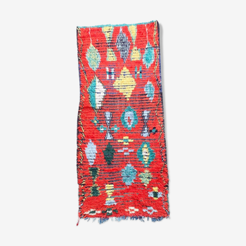 Carpet berbere boucherouite vintage 105×250 cm