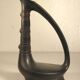 Zoomorphic pitcher vase in black ceramic