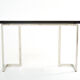 Console laquée noire et chrome Guy Lefevre pour Maison Jansen 1970