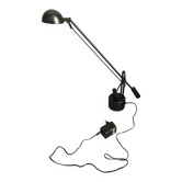 Vintage black metal architect lamp with double counterweight swing.