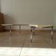 Table basse vintage tripode chrome et formica années 80