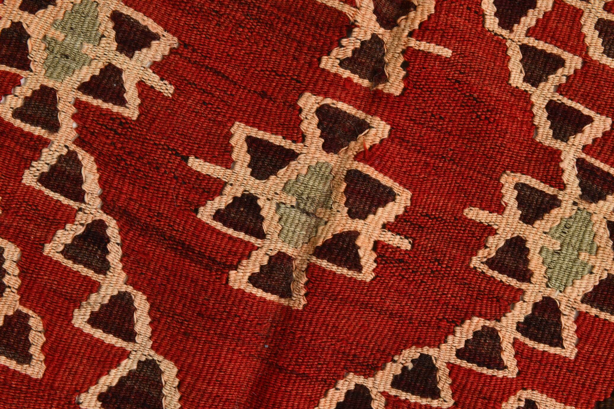 159x249Cm Soft Orange and Red Vintage Kilim Rug, Bohemian Kilim Rug