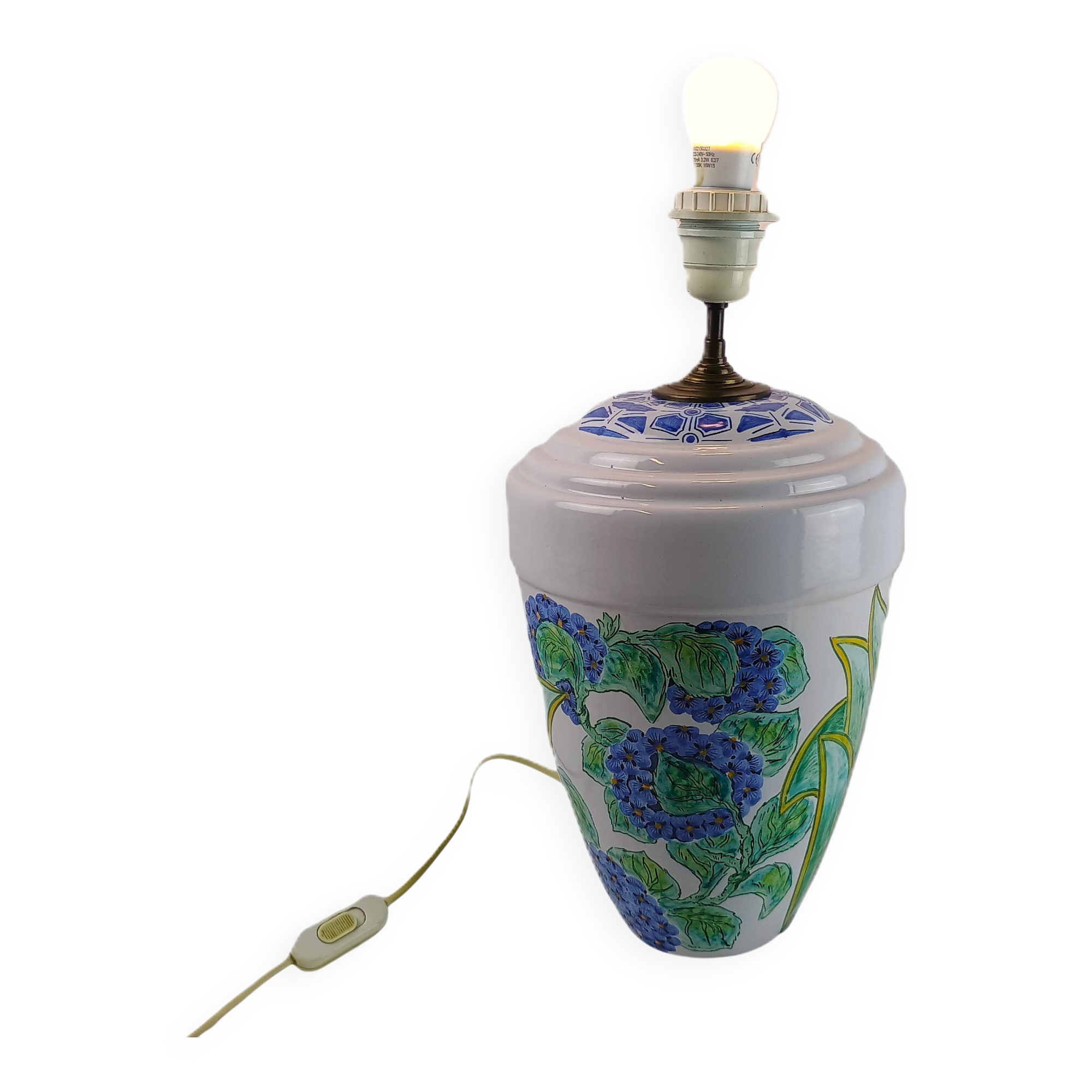 Lamp signed FAM Faïencerie d’Art de la Malicorne Victor Deschang