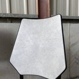 Set of 4 elegant French chairs Scandinavian style vintage 1960 imitation leather