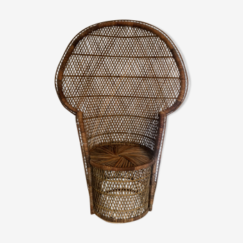 Emmanuelle rattan and wicker chair