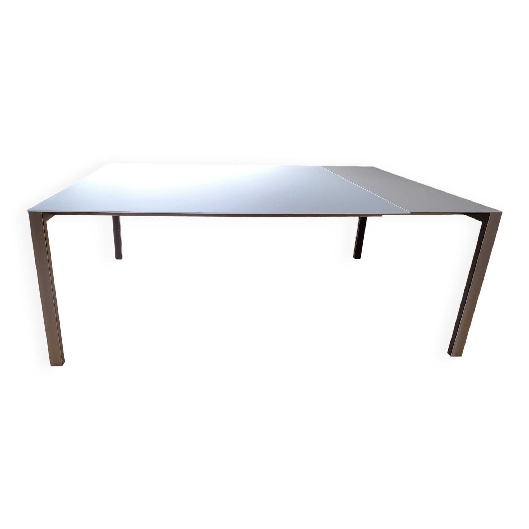 Table extensible Thin-K verre dépoli blanc