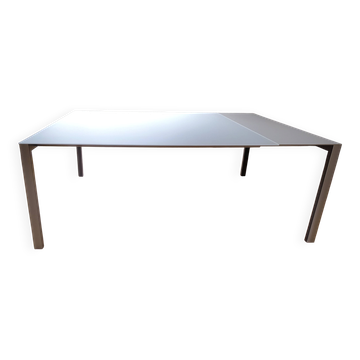 Table extensible Thin-K verre dépoli blanc
