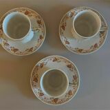 Porcelain cups UC Limoges, series of three