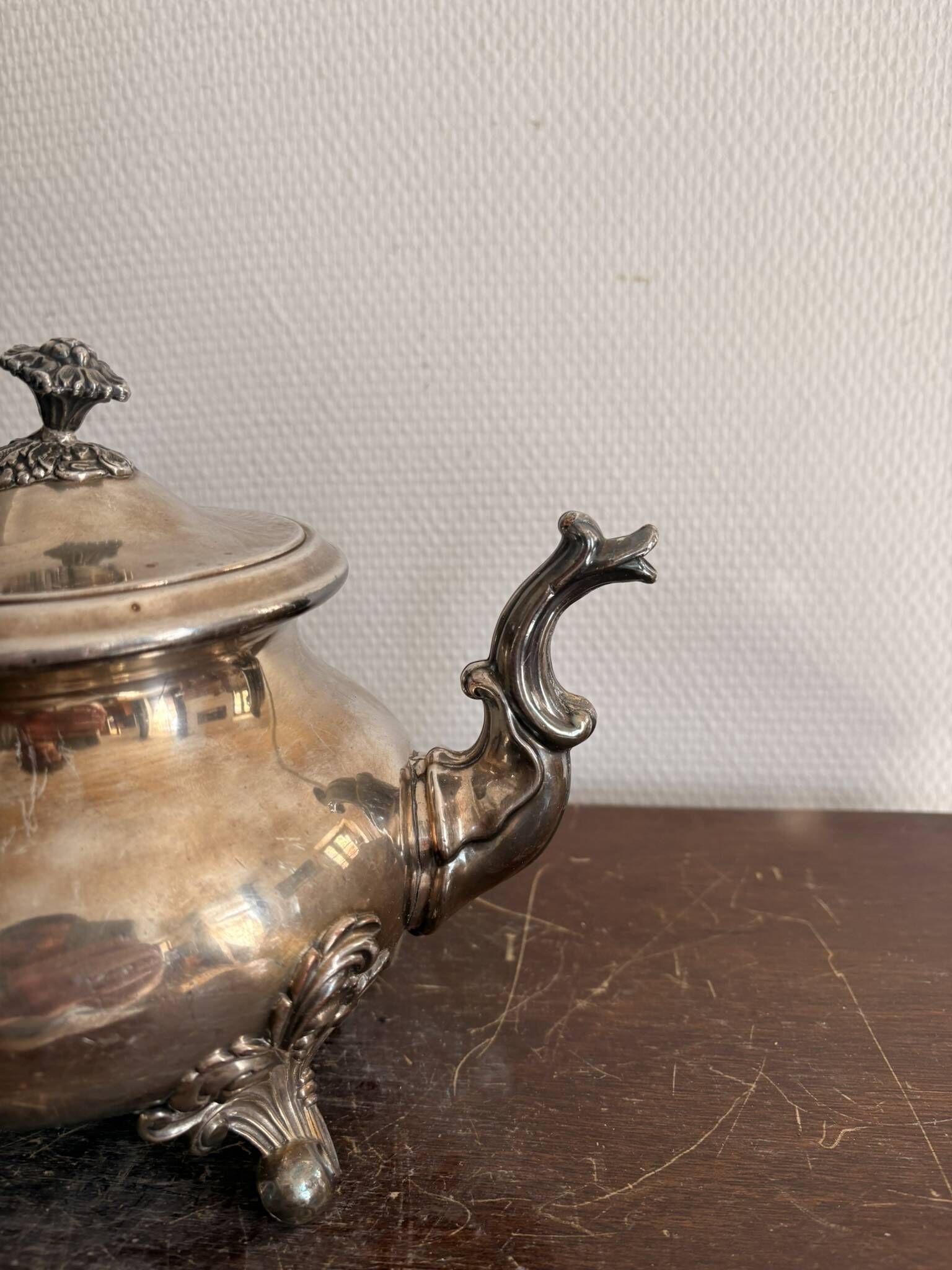 Antique Silver-Plated Victorian Teapot