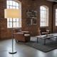 Lampadaire Space Age design 1970  Abat-jour Ø48cm