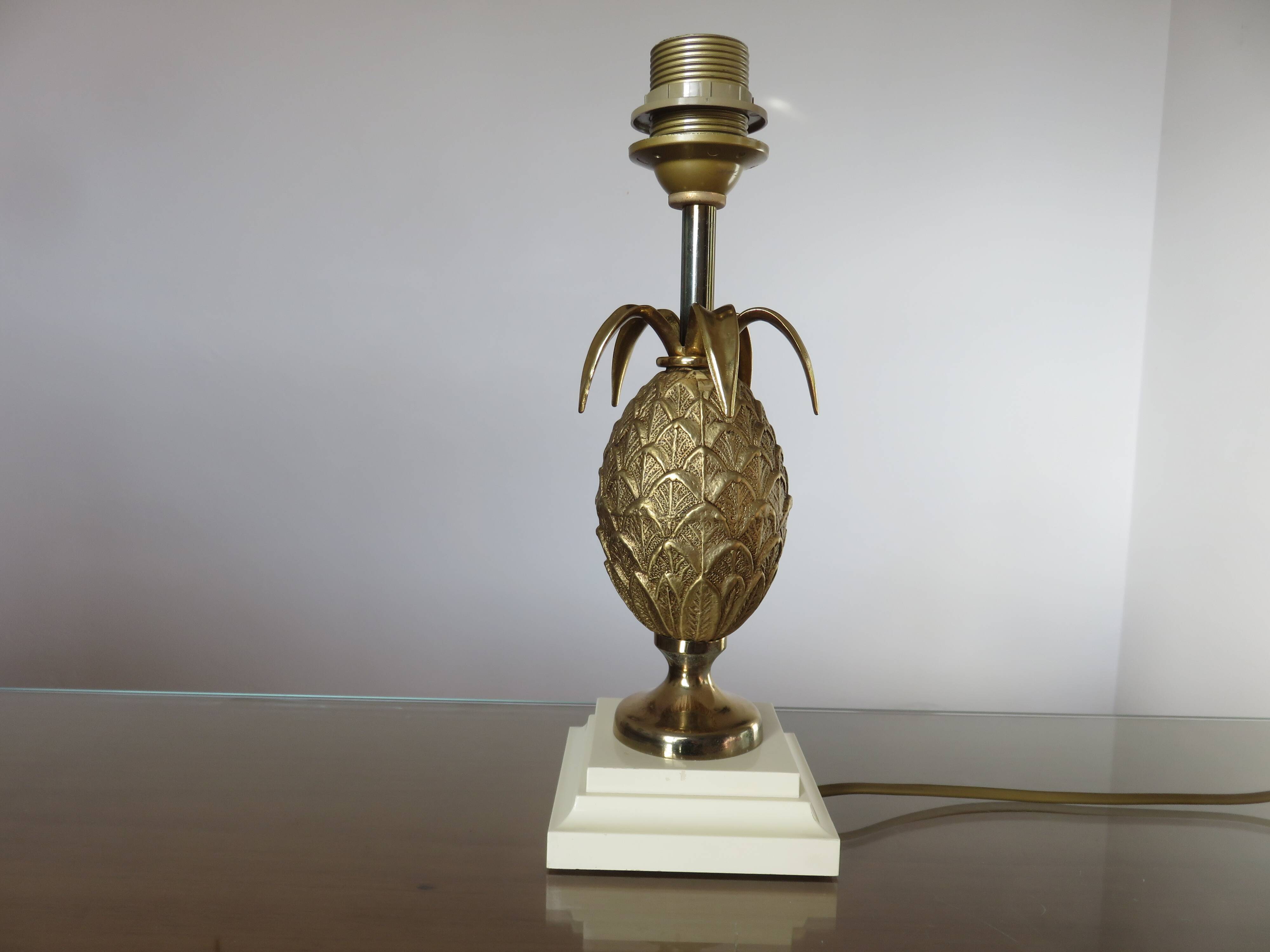 Lampe " ananas " en laiton 1970