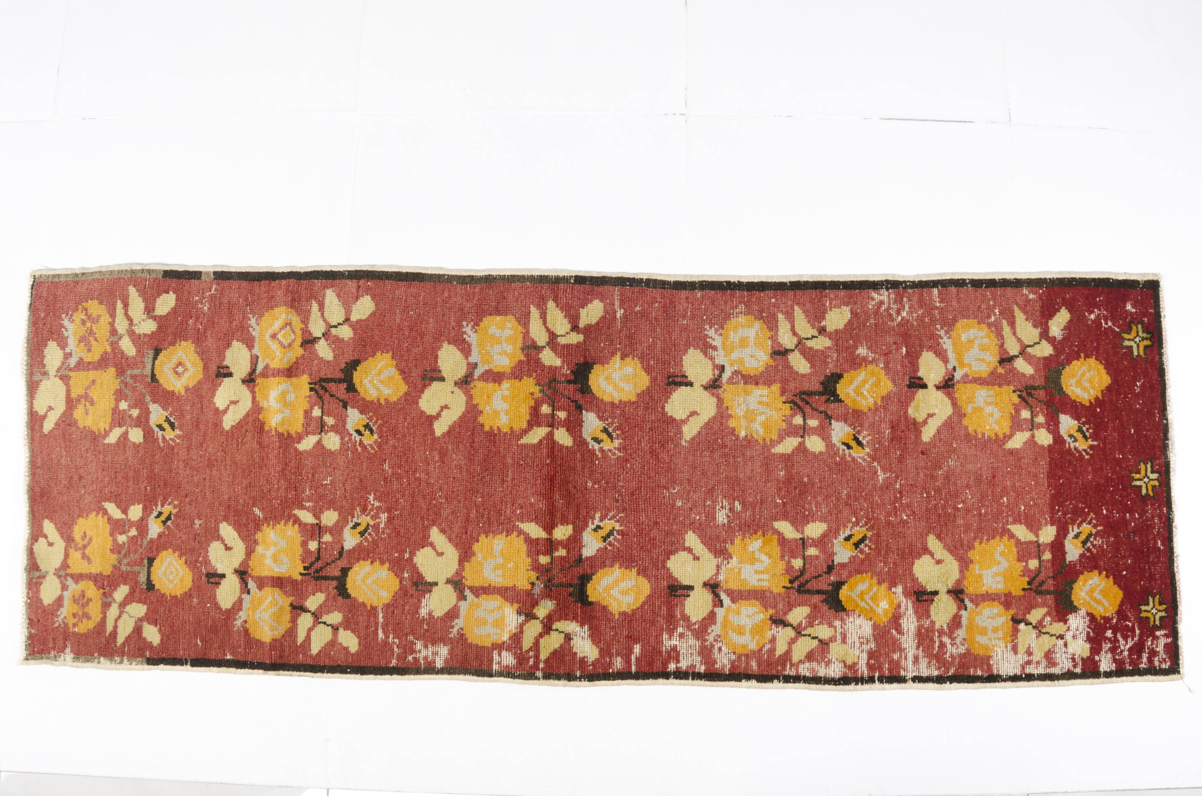Turkish Vintage Mini Runner Rug sku 1049