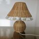 Pair of rattan lamps, 1980s