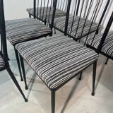 6 original chairs by Colette Gueden, 1950