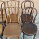 Suite of 6 mismatched bistro chairs Thonet and J&J kohn 1920