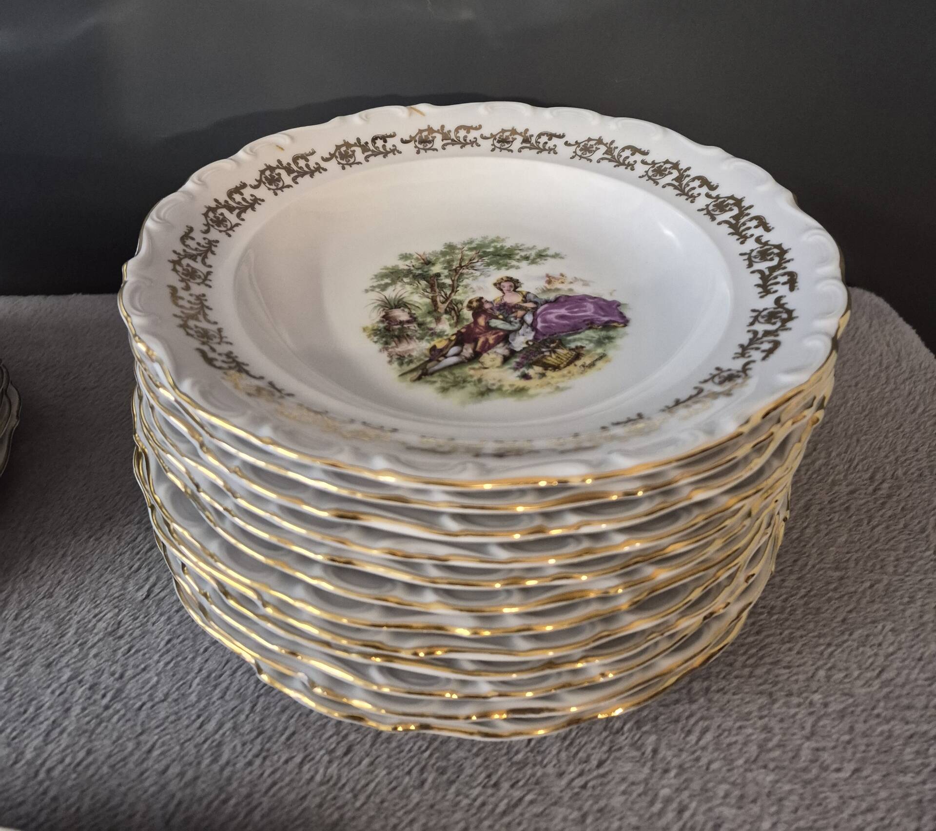 Service de vaisselle Fragonard porcelaine de Bavière Années 50/60