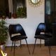 Chaise tonneau en skaï