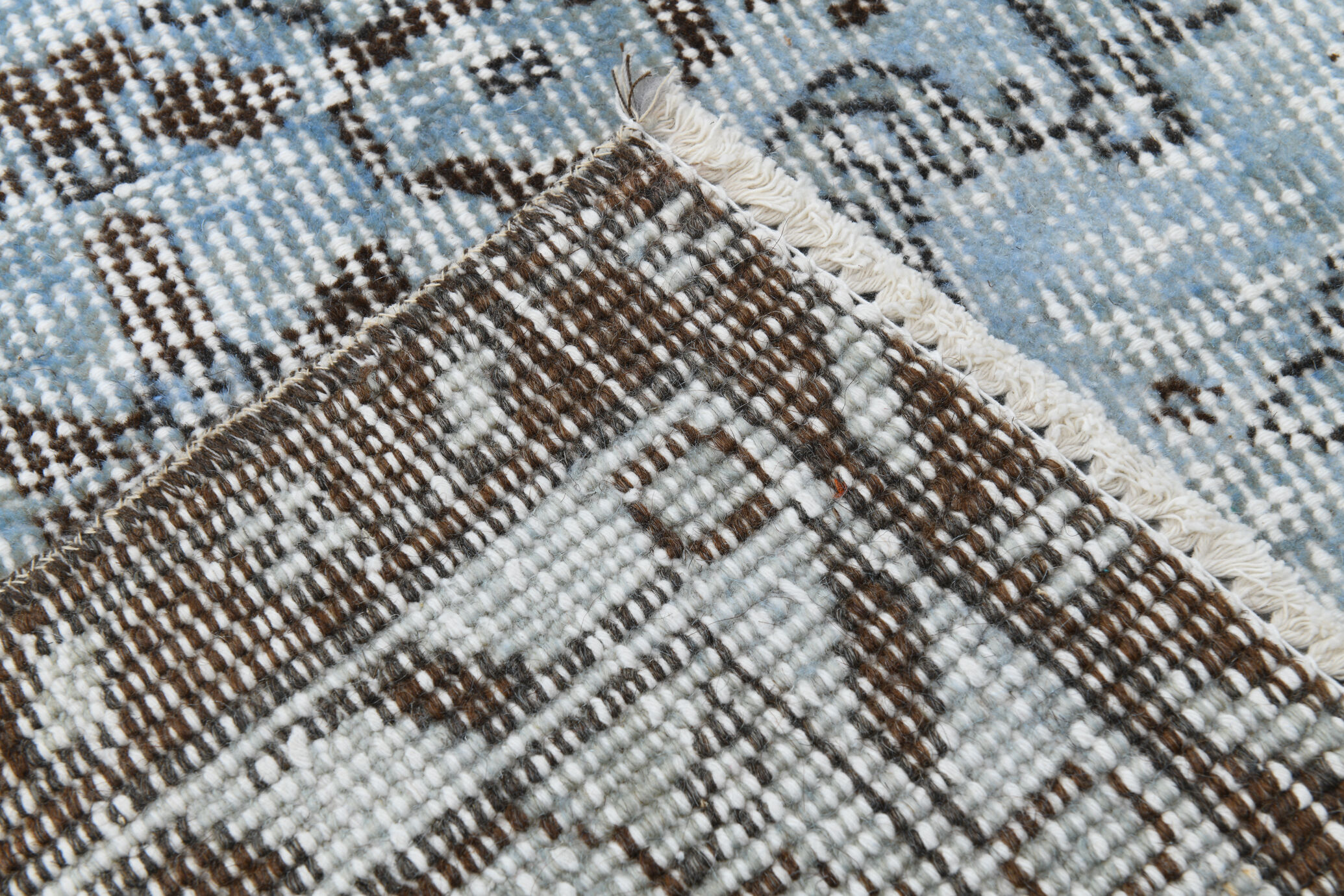 5x8 faded blue handmade turkish rug 260x150cm