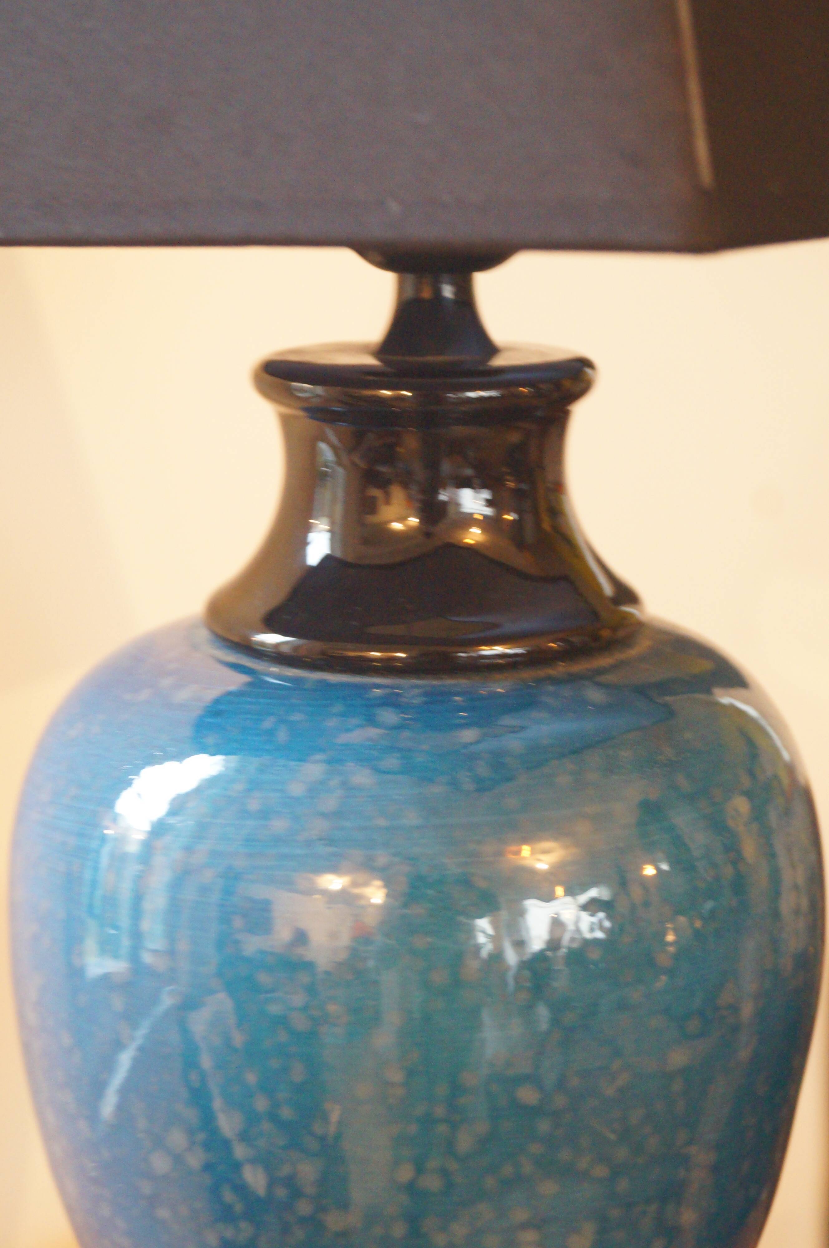 Ceramic baluster lamp 1970
