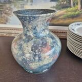 Vase laque line verre églomisé pièce unique fabriquée à la main en france