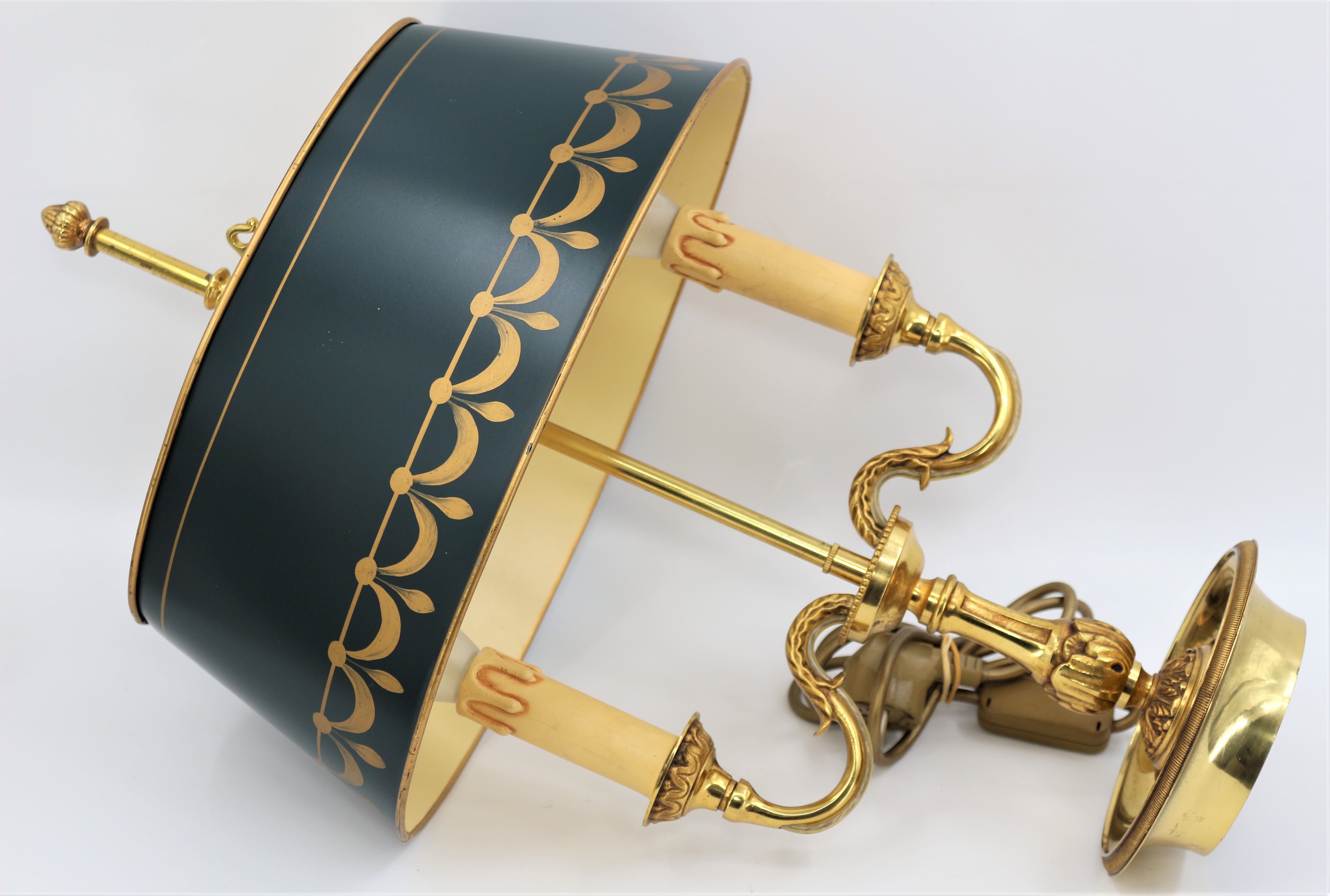 Hot water bottle lamp in solid bronze gilded louis XVI style "Lucien Gau"