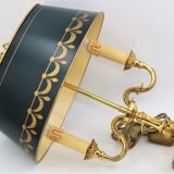 Hot water bottle lamp in solid bronze gilded louis XVI style "Lucien Gau"
