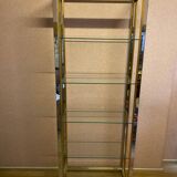Silver and gold metal shelf, from the 80s.