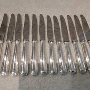 12 silver-plated dessert knives by Christofle America
