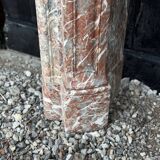 Louis XV style fireplace in grey Ardennes marble, circa 1880.